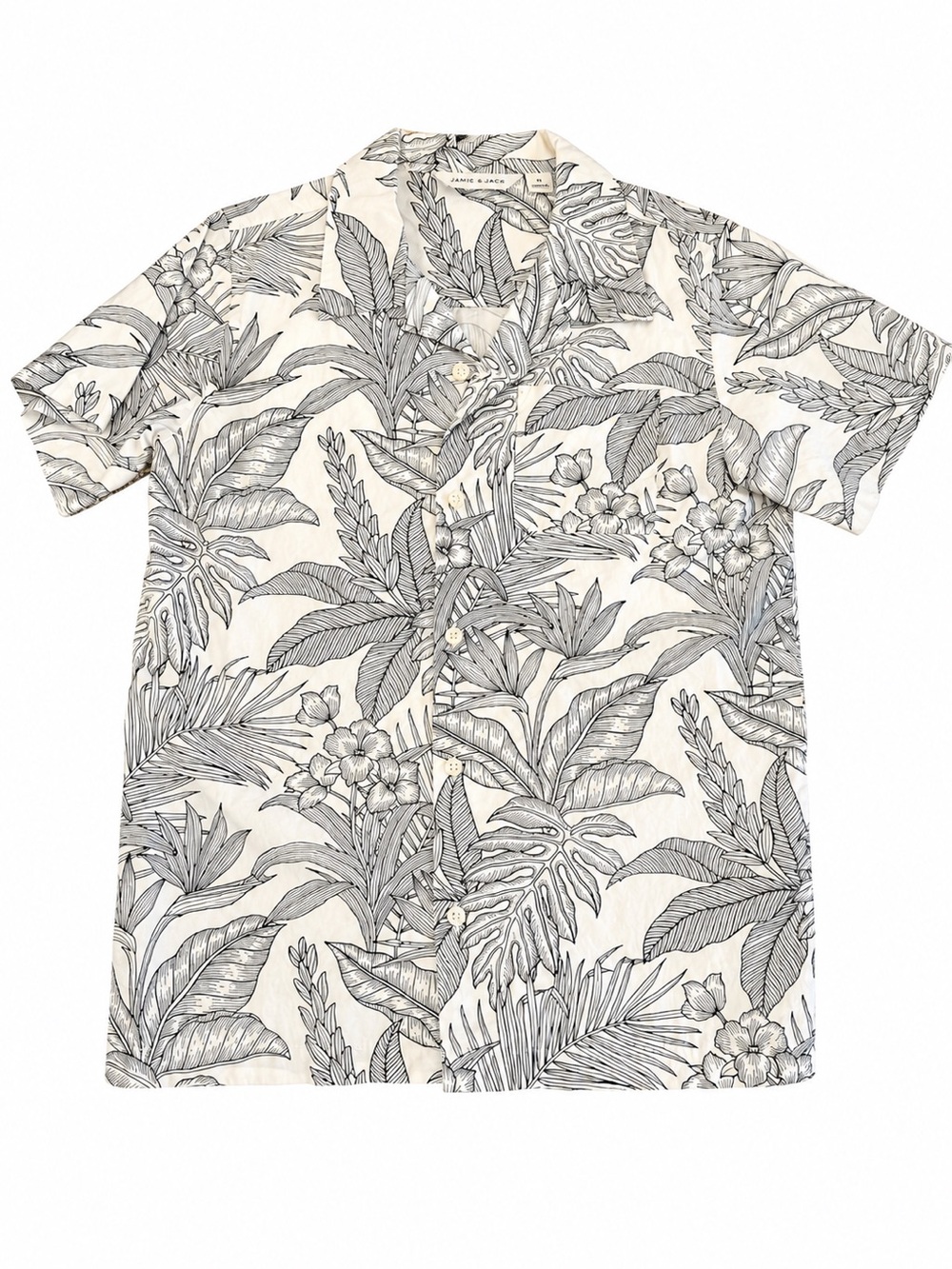 Janie and Jack Tropical Button-Up Shirt – Size 8 – Resort Coastal Style